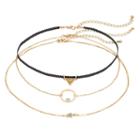 Mudd&reg; Triangle, Circle & Star Choker Necklace Set, Women's, Black