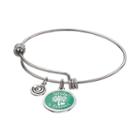 Love This Life Family Is Forever Disc Charm Bangle Bracelet, Women's, Green