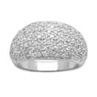 Sterling Silver 1-ct. T.w. Diamond Dome Ring, Women's, Size: 6, Multicolor