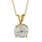 14k Gold White Topaz Pendant, Women's, Size: 18