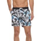 Men's Cole Patterned Hybrid Swim Trunks, Size: Xl, Black