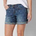 Petite Sonoma Goods For Life&trade; Star Cuffed Jean Shorts, Women's, Size: 12 Petite, Multicolor