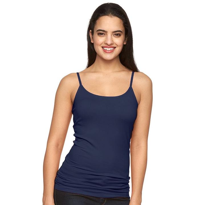 Women's Apt. 9&reg; Solid Seamless Camisole, Size: S/m, Dark Blue