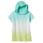 Girls Plus Size So&reg; Short Sleeve Active Hoodie, Girl's, Size: 18 1/2, Turquoise/blue (turq/aqua)