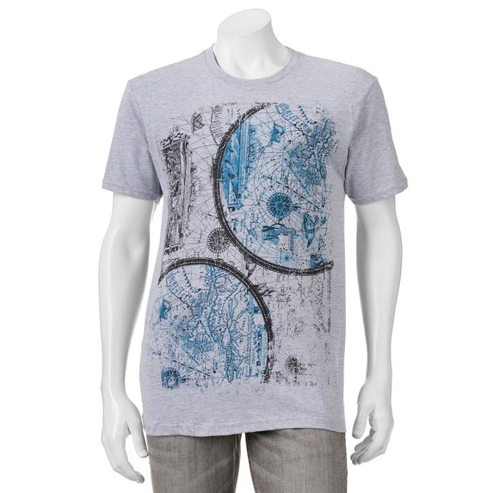 Men's Apt. 9&reg; Compass Tee, Size: Xl, Med Grey