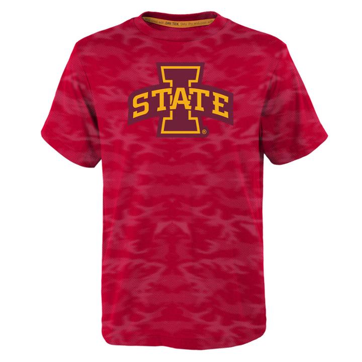 Boys 8-20 Iowa State Cyclones Vector Dri-tek Tee, Size: S 8, Dark Red