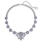 Simply Vera Vera Wang Faceted Stone Floral Statement Necklace, Women's, Purple