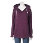 Juniors' So&reg; Hooded Notchneck Tunic, Girl's, Size: Small, Purple