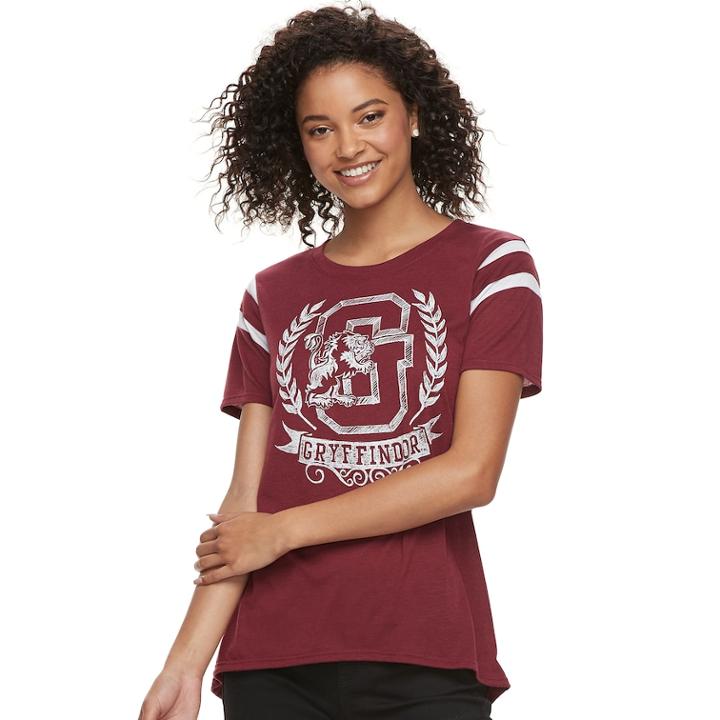 Juniors' Harry Potter Gryffindor Varsity Tee, Teens, Size: Medium, Red