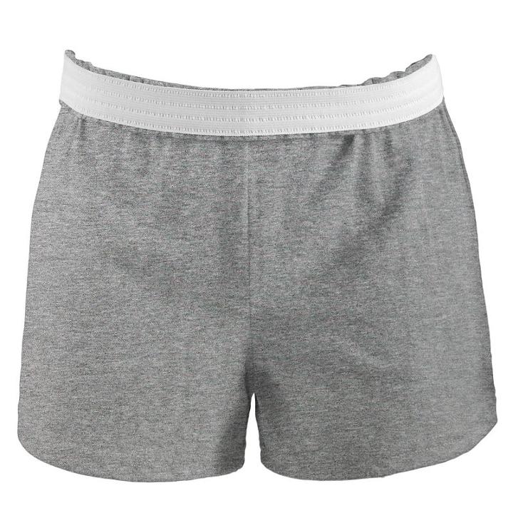 Juniors' Soffe Fold-over Athletic Shorts, Girl's, Size: Large, Grey