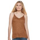 Juniors' Mudd&reg; Double V-neck Camisole, Girl's, Size: Xs, Red/coppr (rust/coppr)