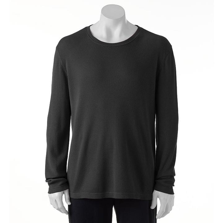 Men's Sonoma Goods For Life&trade; Solid Thermal Tee, Size: Small, Med Grey