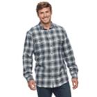 Big & Tall Sonoma Goods For Life&trade; Modern-fit Supersoft Flannel Button-down Shirt, Men's, Size: 4xl Tall, Light Grey