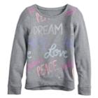 Girls 7-16 & Plus Size So&reg; Easy Crew Pullover Sweatshirt, Size: 10, Lt Purple