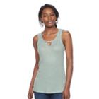 Women's Juicy Couture Glitter Textured Tank, Size: Medium, Med Green