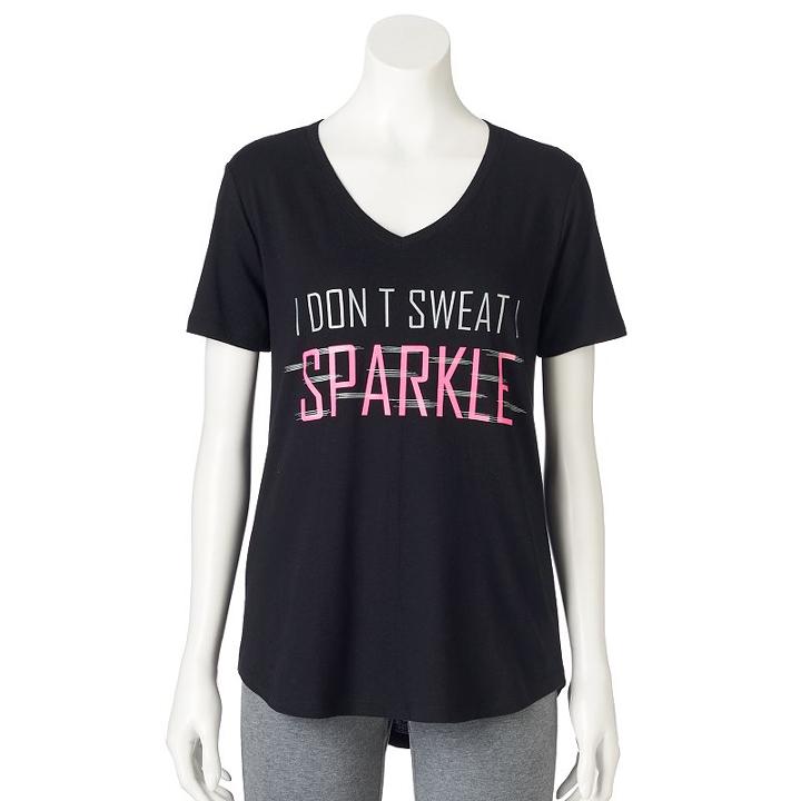 Women's Tek Gear&reg; Dry Tek V-neck Tee, Size: Large, Oxford