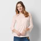 Women's Sonoma Goods For Life&trade; Embroidered Peasant Top, Size: Small, Natural