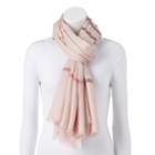 Women's Lc Lauren Conrad Striped Oversized Wrap Scarf, Blush