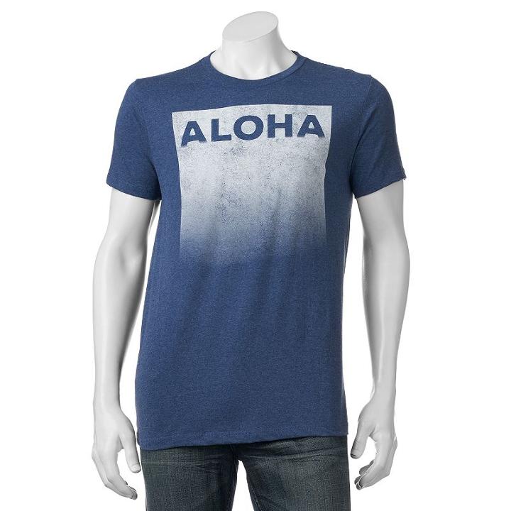 Men's Sonoma Goods For Life&trade; Aloha Tee, Size: Large, Blue (navy)