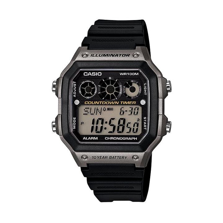 Casio Men's Digital Chronograph Watch - Ae1300wh-8avcf, Black