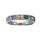 Primrose Sterling Silver Multicolor Cubic Zirconia Ring, Women's, Size: 7