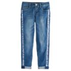 Girls Plus Size So&reg; Sequin Girlfriend Jeans, Size: 20 1/2, Blue (navy)