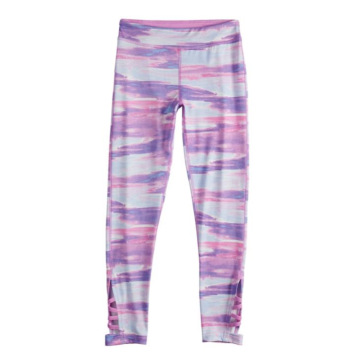 Girls 7-16 So&reg; Strappy Athleisure Leggings, Size: 12, Lt Purple