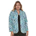 Plus Size Napa Valley Reversible Quilted Jacket, Women's, Size: 22 W, Med Blue