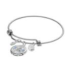 Disney's Cinderella Crystal Floating Charm Bangle Bracelet, Women's, Grey