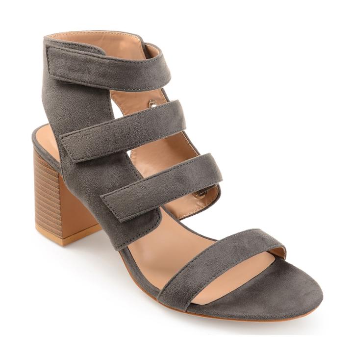 Journee Collection Perkin Women's High Heel Sandals, Size: Medium (6.5), Grey