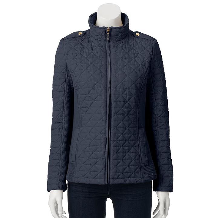 Women's Weathercast Quilted Jacket, Size: Xl, Blue