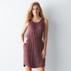 Women's Sonoma Goods For Life&trade; Marled Tank Dress, Size: Small, Med Red