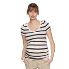 Maternity A:glow Essential Ruched V-neck Tee, Women's, Size: Xxl-mat, White Oth