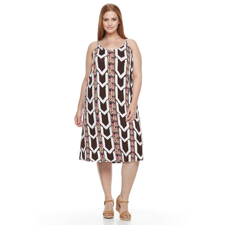 Plus Size Apt. 9&reg; Strappy Back Midi Tank Dress, Women's, Size: 1xl, Med Pink
