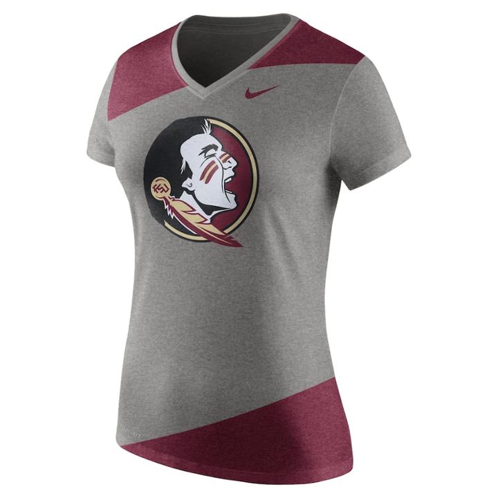 Women's Nike Florida State Seminoles Champ Drive Tee, Size: Medium, Dark Grey
