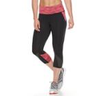 Petite Tek Gear&reg; Tricot Mesh Capri Leggings, Women's, Size: M Petite, Brt Pink