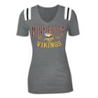 Women's 5th & Ocean Minnesota Vikings Panel Tee, Size: Large, Grey