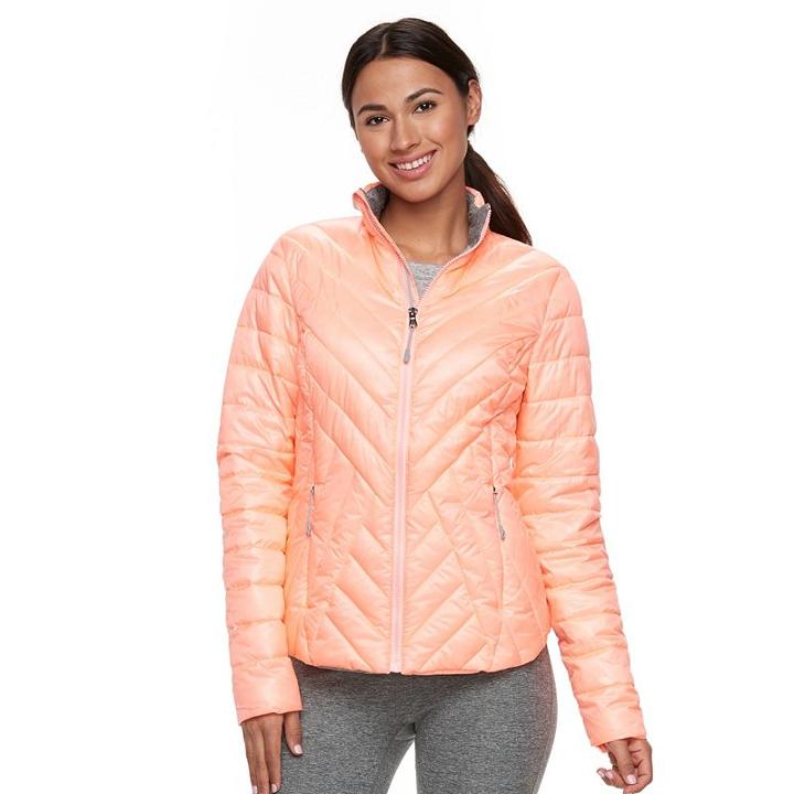 Women's Tek Gear&reg; Lightweight Puffer Jacket, Size: Medium, Lt Orange