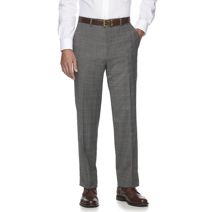 Men's Chaps Classic-fit Wool-blend Performance Suit Pants, Size: 36x30, Brown