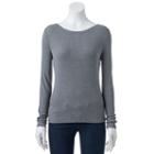 Women's Apt. 9&reg; Scoop-back Solid Tee, Size: Medium, Black
