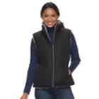 Women's Kc Collections Quilted Reversible Vest, Size: Xl, Black