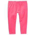 Girls 4-8 Oshkosh B'gosh&reg; Solid Crop Capri Leggings, Girl's, Size: 7, Pink