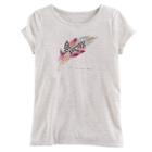 Girls 4-12 Sonoma Goods For Life&trade; Short-sleeved Embellished Graphic Tee, Girl's, Size: 8, Lt Beige