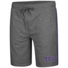 Men's Colosseum Tcu Horned Frogs Sledge Ii Terry Shorts, Size: Medium, Grey