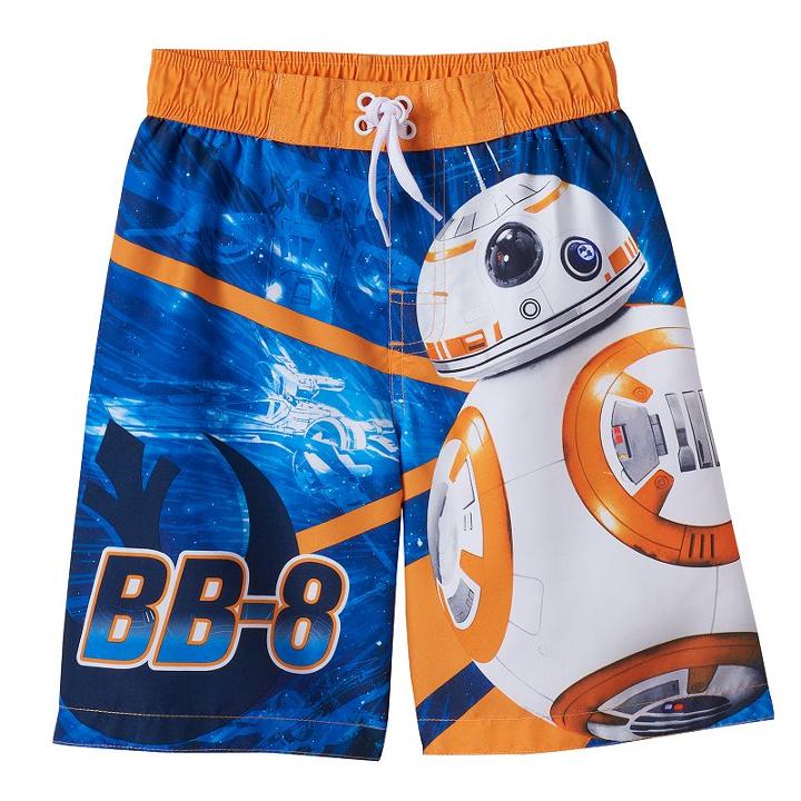 Boys 4-7 Star Wars Bb-8 Swim Trunks, Boy's, Size: 6, Blue