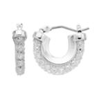 Dana Buchman Mesh Chain Hoop Earrings, Women's, Silver