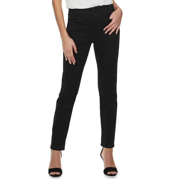 Women's Apt. 9&reg; Tummy Control Midrise Bootcut Jeans, Size: 16, Blue