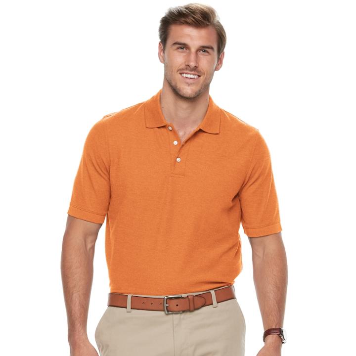 Big & Tall Croft & Barrow&reg; Classic-fit Easy-care Performance Pique Polo, Men's, Size: Xxl Tall, Med Orange