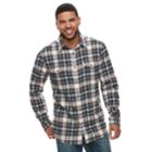Men's Sonoma Goods For Life&trade; Slim-fit Flannel Button-down Shirt, Size: Small, Dark Brown