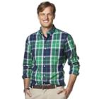 Big & Tall Chaps Classic-fit Plaid Button-down Shirt, Men's, Size: L Tall, Green
